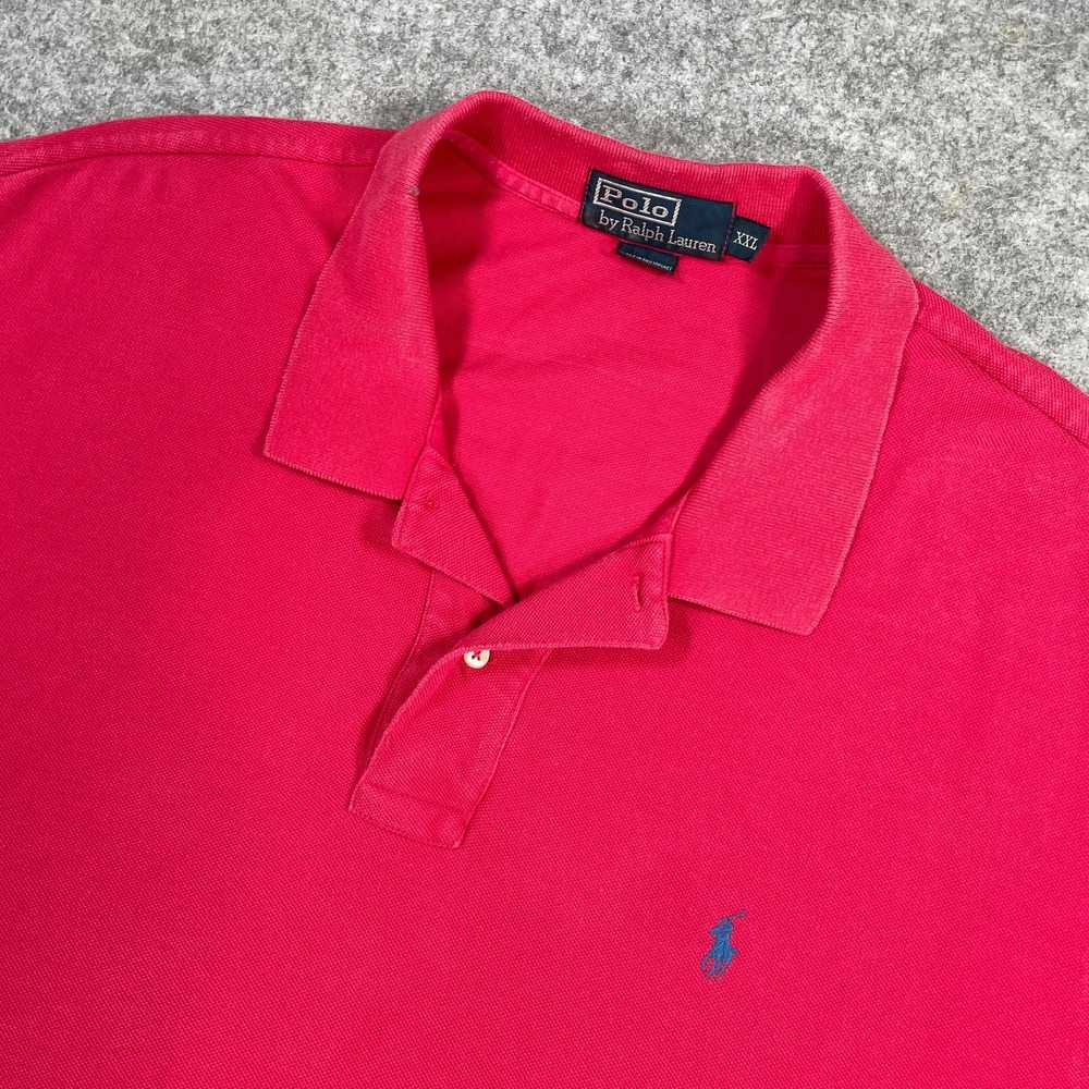 Polo Ralph Lauren Mens Polo Shirt XXL Red Short Sleeve Pique Pony Logo